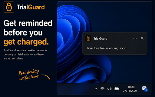 TrialGuard - Free Trial Detector & Cancellation Reminders :: Detect free trials before you forget them. Get local reminders before they turn into unwanted charges.