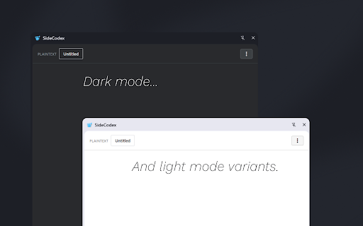 SideCodex :: Simple yet versatile NotePad Extension for quick note taking