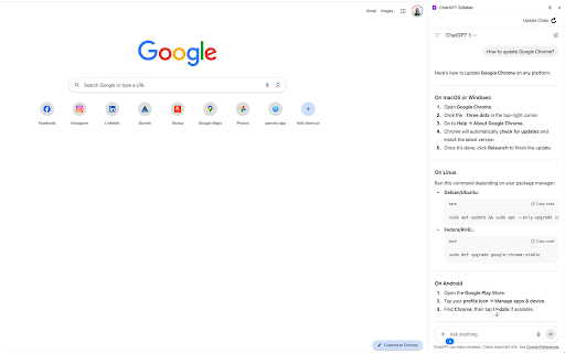 Sidely - ChatGPT Sidebar :: Use ChatGPT inside Chrome's sidebar with Sidely - a secure, fast ChatGPT sidebar extension using your own account.