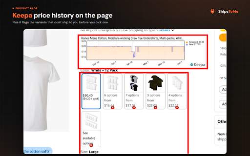 ShipsToMe - Amazon Delivery Filter :: Does it ship to you? ShipsToMe checks every Amazon product automatically and shows price and delivery date directly on the listing.