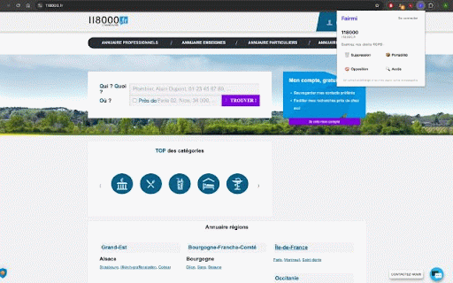 Fairmi - Droits RGPD en 1 clic :: Exercez vos droits RGPD (suppression, portabilité, opposition, accès) sur n'importe quel site en un clic.