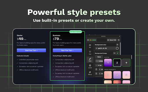 TurboStyle :: Effortlessly adjust styles, update text, swap visuals, and explore design ideas — right inside your browser.