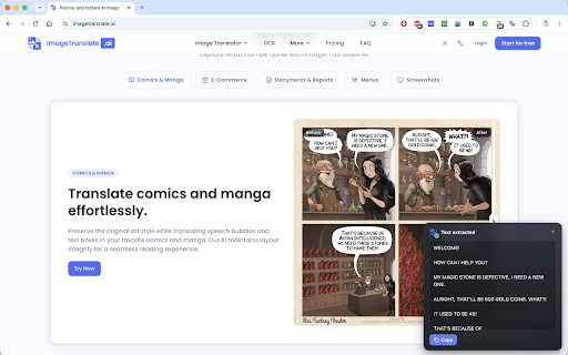 AI Image Translator - ImageTranslate.AI :: Precise & instant AI image translator — translate text in any image, photo, manga or screenshot as you browse.