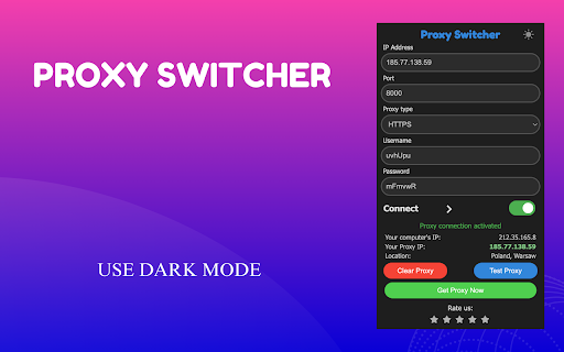 Proxy Switcher :: Use proxy switcher - fast IP changer extension & website unblocker easily switch proxy to access blocked sites and browse securely