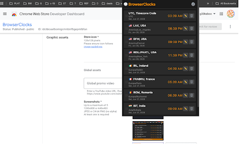 BrowserClocks :: Display multiple timezone clocks in your browser. Keep track of time around the world.