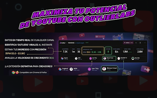 OutlierLabs — Detector de Outliers YouTube :: Detecta videos outlier en tu feed de YouTube y analiza canales al instante.