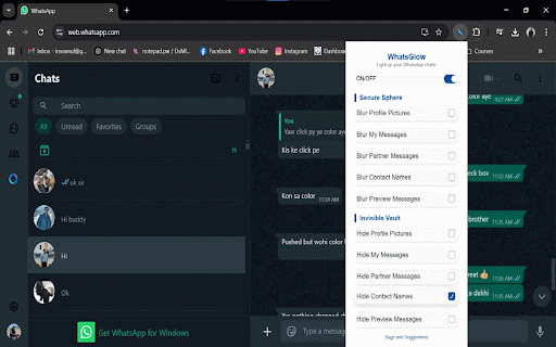 WhatsApp Glow :: Lighten up your WhatsApp chats!