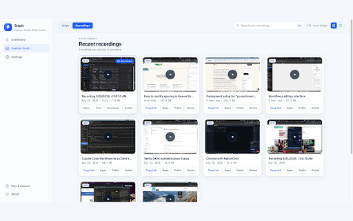 SnipIt — Screenshot, Screen Recorder & Share :: Capture full pages, regions, tabs and screens. Annotate, trim and share with SnipIt.