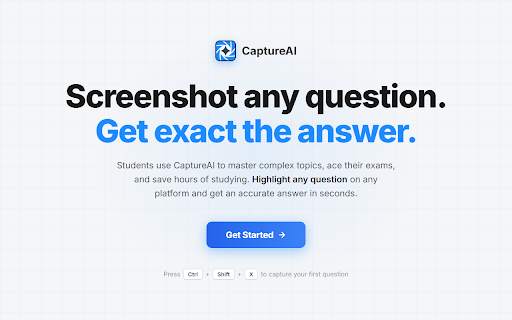 CaptureAI (Capture AI) :: Boost your grades with instant answers. Solve questions on your screen without switching tabs.