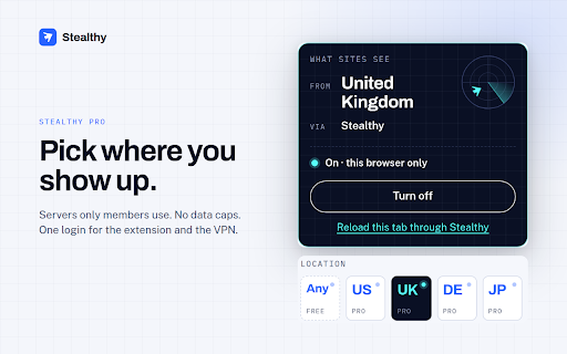 Stealthy :: Access blocked websites with a click of a button.