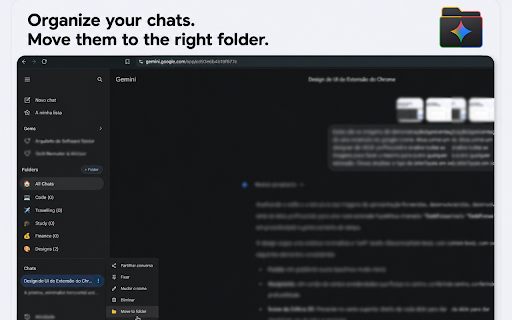 GemDirs: Gemini Folder Organizer :: Organise your Google Gemini chats into virtual folders.