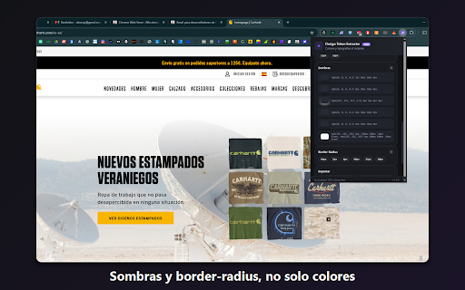 CSS & Design Token Extractor :: Extract colors, typography, spacing, shadows and border-radius from any site in one click. Export to CSS, Tailwind, SCSS or JSON.