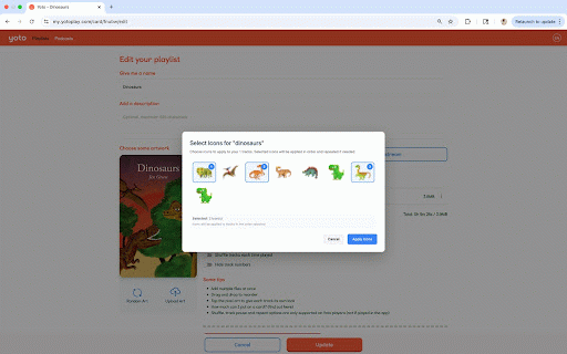 Yoto MYO Magic :: Transform how you create Yoto MYO cards with smart imports, automatic icon matching, and more delightful shortcuts.