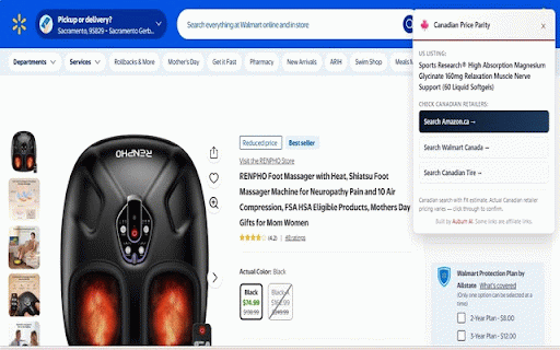 Canadian Price Parity :: Find the Canadian equivalent of any US product page. CAD prices and one-click links to Amazon.ca, Best Buy, Walmart, more.