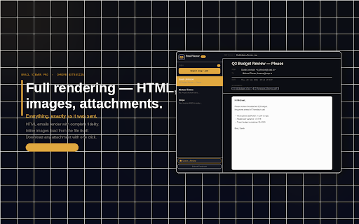 Email Viewer Pro :: Open and read Outlook (.msg) and (.eml) files directly in Chrome. - Last Updated 3.6.26