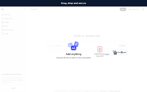 FirstGuard - AI Prompt Security & Privacy :: Detect and highlight sensitive data in your ChatGPT prompts before sending