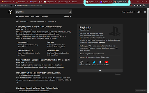 MultiSearch :: This extension will search the specified keyword on all major search engines