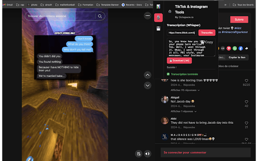 TikTok & Instagram Sort / Download By Octopuce.io :: Trie et télécharge les vidéos TikTok et Instagram