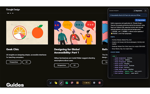 Picker.Design :: Pick any element to extract its HTML & CSS, clone full pages, and turn any site’s design into an AI-ready style prompt.