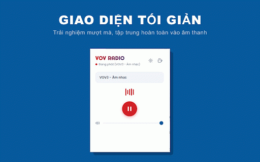 VOV Radio - Nghe Đài Tiếng nói Việt Nam :: Tiện ích nghe Đài Tiếng nói Việt Nam (VOV) trực tuyến nhanh chóng, tiện lợi với giao diện cực kỳ tối giản. Hỗ trợ chạy nền mượt mà.