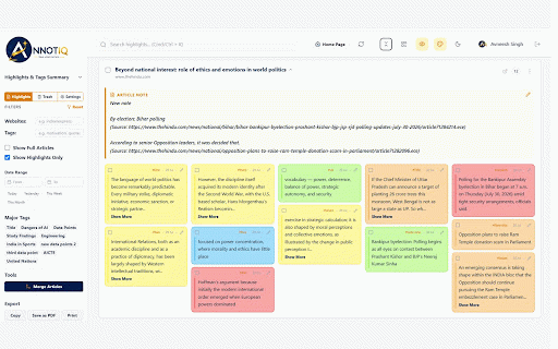 AnnotiQ :: Highlight web text, tag it, and manage your annotations.