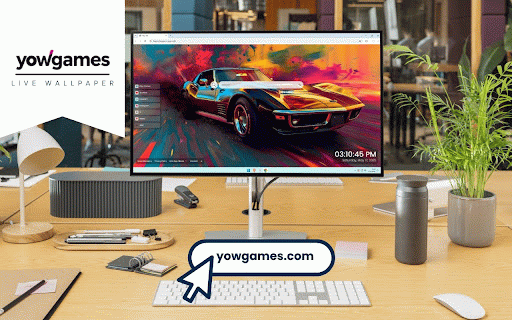 Chevrolet Corvette Live Wallpaper :: Classic Chevrolet Corvette Stingray in dynamic artistic style with explosive color splash background effects.