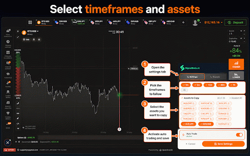 IQ AI Master Robot :: AI-powered trading analytics for binary options with real-time technical indicators and a sleek, intuitive interface.