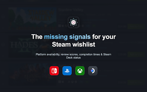 Steam Wishlist Plus :: Adds platform availability, review scores, and completion times to your Steam wishlist