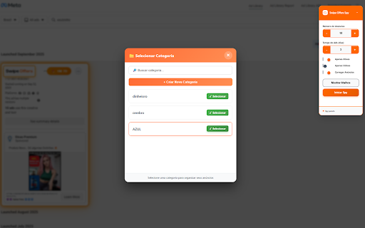 Swipe Offers Spy - Facebook Ads Analyzer :: Extensão para análise da biblioteca de anúncios do Facebook com transcrição de vídeos