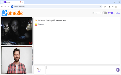 Características de Omegle para Umingle :: Agrega características de Omegle a Umingle: logo original, filtro de idioma, vibración, guardado de chat y retoques visuales.