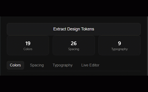 Design Token Extractor :: Extract design system tokens (colors, spacing, typography) from any website