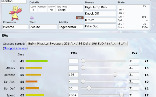 VGC Teambuilder Colors :: Edits stat bars in teambuilder to reflect levels 5 and 50