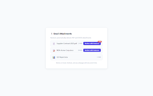 PactLens — AI Contract Review Assistant :: AI contract review grounded in 1,700+ real statutes. Risk scores, clause analysis, 8 jurisdictions. 100% private.