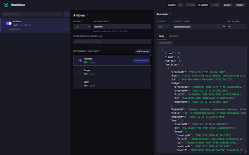 MockMate :: Mock backend HTTP requests for development.