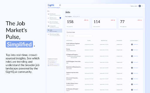 GigHQ.ai :: Stop applying in the dark. Turn your browser into a powerful AI job search engine.
GigHQ.ai is the definitive candidate-to-job…