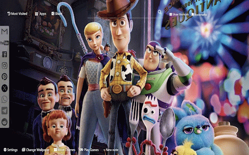 Toy Story Wallpaper :: Toy Story Wallpaper turn new tab to custom HD Toy Story background. Toy Story themes for Pixar fans.