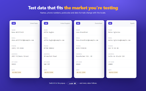 Test Data Generator & Dummy Data Filler :: Use Test Data Generator to auto fill web forms with dummy data.