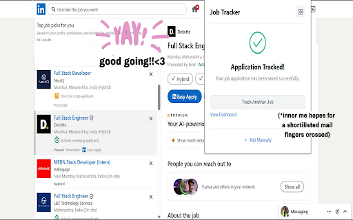 JobTrackr - Job Application Tracker :: Track job applications across LinkedIn, Indeed, Glassdoor, Naukri & more. Auto-detect jobs, manage status, never lose track again.