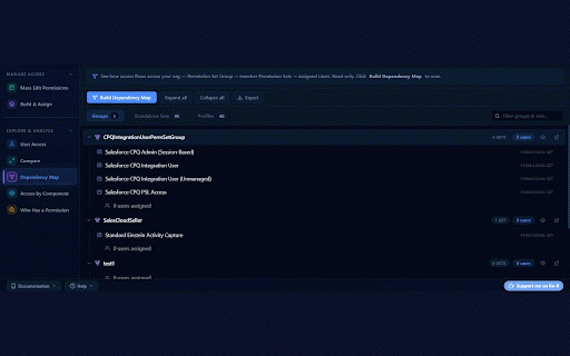 SF Permission Studio :: View, compare, clone, build and assign Salesforce permissions and access across profiles, permission sets, groups and users.