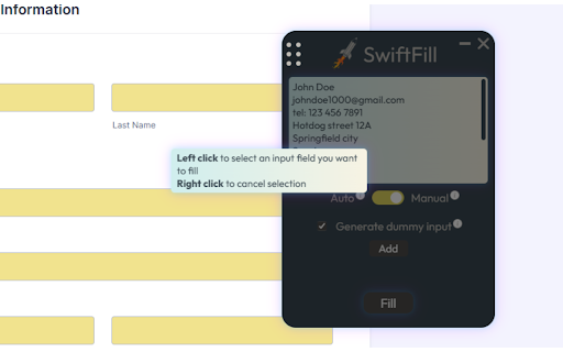 SwiftFill :: Tired of form-filling fatigue? Meet SwiftFill.
