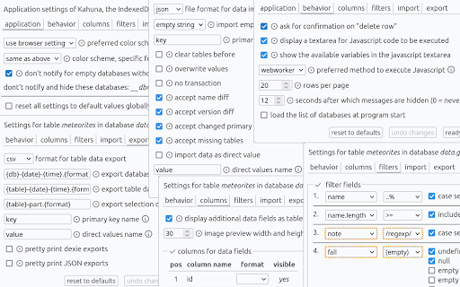 Kahuna :: Browse, edit and manage IndexedDB databases.