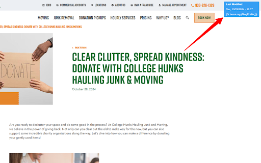 Last Modified Timestamp :: Displays the last modified timestamp of a webpage