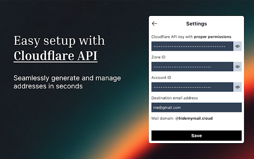 Hide My Mail :: Create unique, random email addresses that forward to your real inbox, using Cloudflare