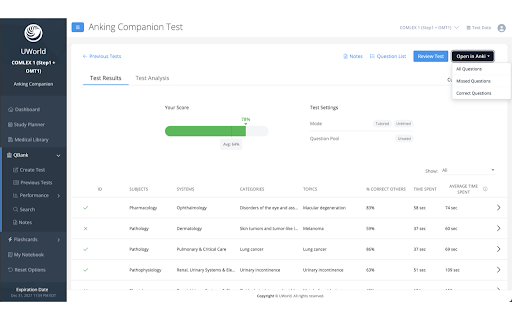 AnKing Companion :: Surfaces matching AnKing flashcards while you study medical board questions in supported question banks.