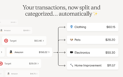 Monarch Money | Retail purchase sync :: Smarter categorization for your shopping trips, automatically