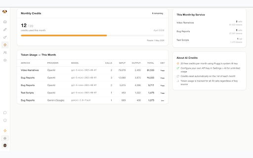 Puggy :: Record QA sessions with full context—logs, network, screenshots, and user actions—all in one place.