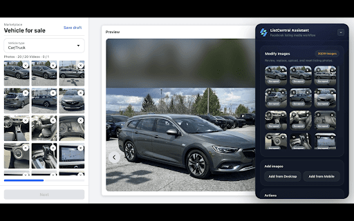ListCentral Extension :: Scrape vehicle data and assist with Facebook Marketplace posting