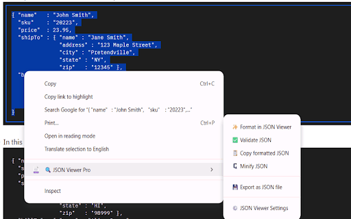 JSON Viewer Pro Expand,Editor,Auto,Drag-Drop,Output Dump 2 json By PatilWeb :: View, format, edit, expand/collapse, drag & drop, and export JSON with advanced features in Chrome.