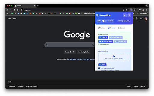 StorageFlow - Browser Storage Manager :: Easily manage localStorage & sessionStorage with import/export, edit, and sync tools. Ideal for devs & power users.