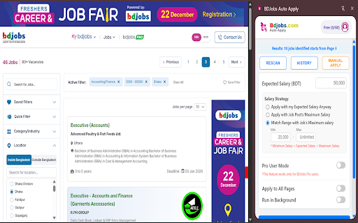 BDJobs Auto Apply :: Automate job applications on BDJobs.com with smart filters and premium features. Save time applying effortlessly.